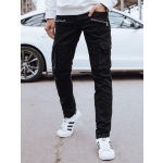 Pánske čierne cargo nohavice Dstreet UX4237