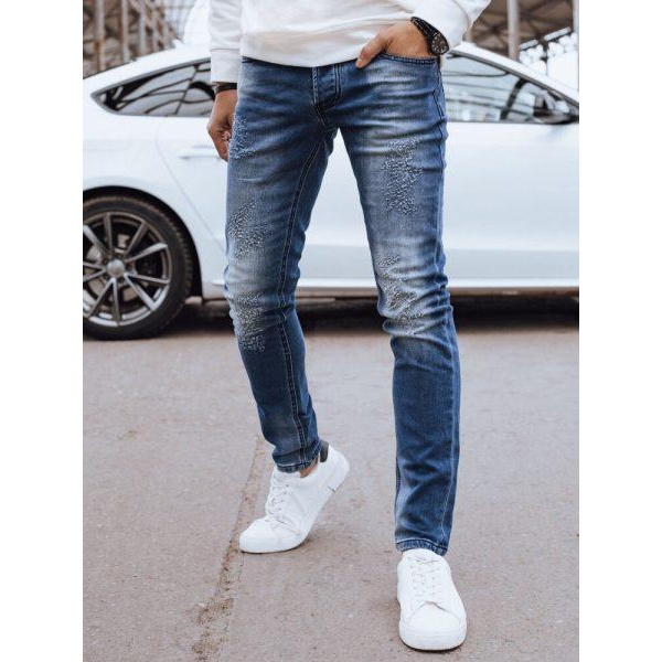 Pánske tmavomodré džínsové nohavice Dstreet UX4294