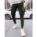 Pánske zelené cargo nohavice Dstreet UX4307