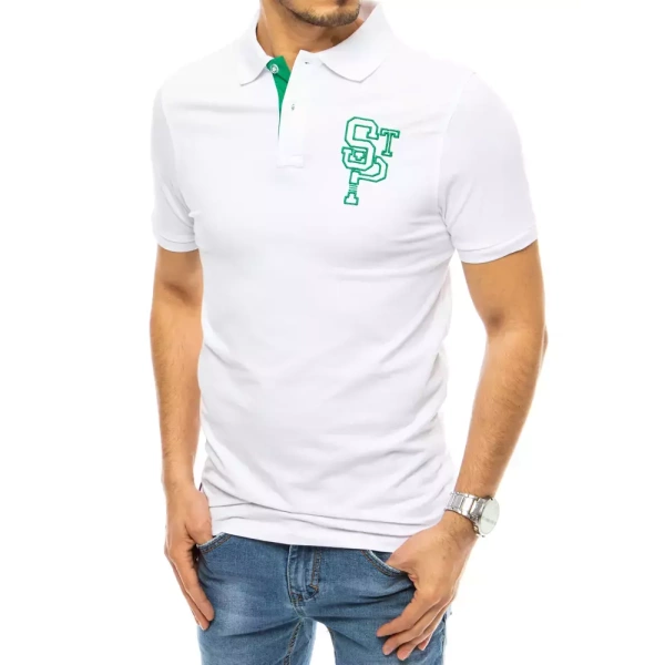 Biele POLO tričko s výšivkou.