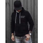 Čierna klasická mikina s kapucňou