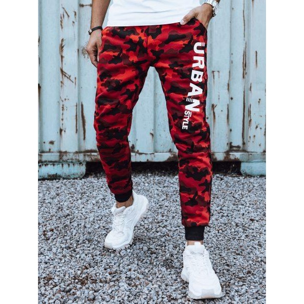 Pánske camo tepláky s potlačou