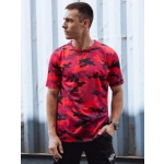 Pánske červené camo tričko Dstreet RX5591