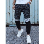 Pánske čierne camo tepláky Dstreet UX4429