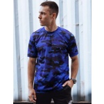Pánske modré camo tričko Dstreet RX5595