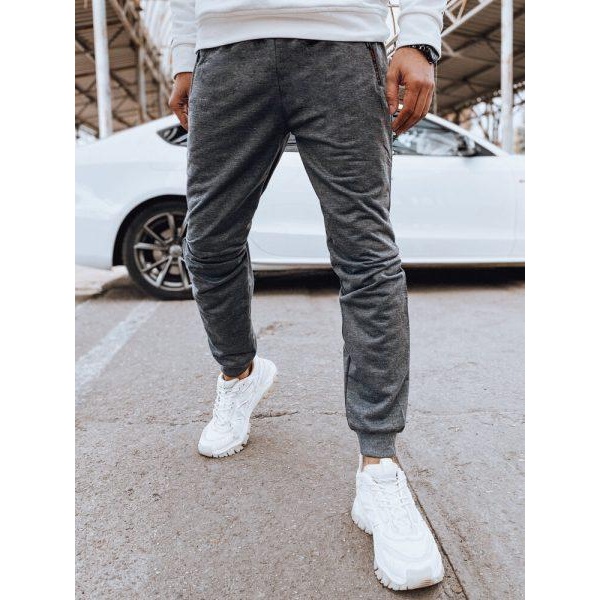 Pánske svetlošedé tepláky Dstreet UX4284