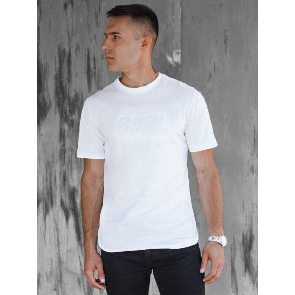 Pánske tričko s potlačou bielej farby Dstreet RX5512