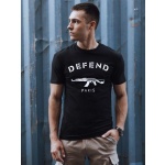 Pánske tričko s potlačou čiernej farby Dstreet RX5579