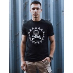Pánske tričko s potlačou čiernej farby Dstreet RX5580