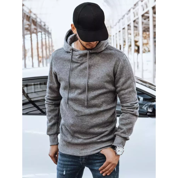 Trendová tmavo-sivá mikina bez potlače