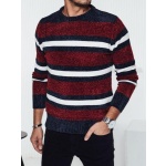 Pánsky červený pásikavý sveter Dstreet WX2264