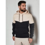 Pánska basic mikina s kapucňou béžovej Dstreet BX5880