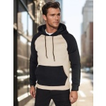 Pánska basic mikina s kapucňou béžovej Dstreet BX5890