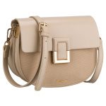 Dámska béžová crossbody kabelka Peterson so zlatými detailmi