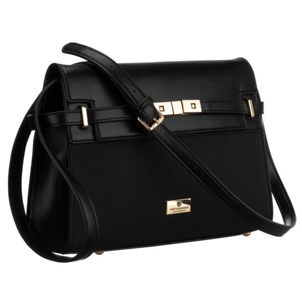 Dámska čierna crossbody kabelka Peterson so zipsom