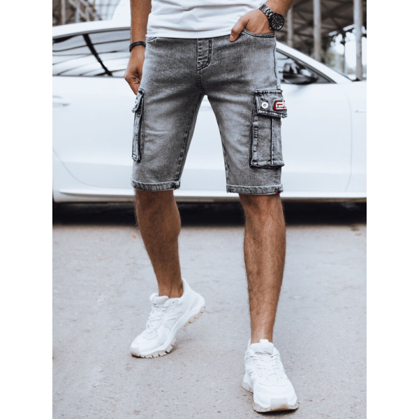 Pánske čierne rifľové cargo kraťasy Dstreet SX2415 skl.33