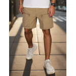 Pánske khaki cargo kraťasy Dstreet SX2507