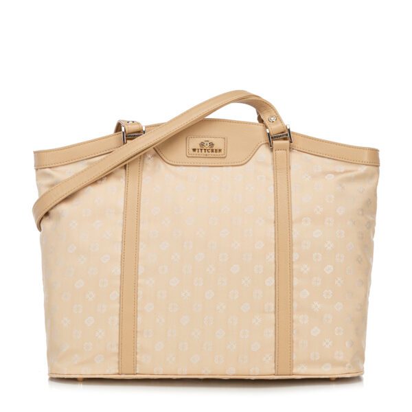 shopper kabelka Wittchen zo žakáru a kože s monogramami