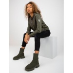 Dámska bunda/mikina bomber s kapucňou RUE PARIS khaki