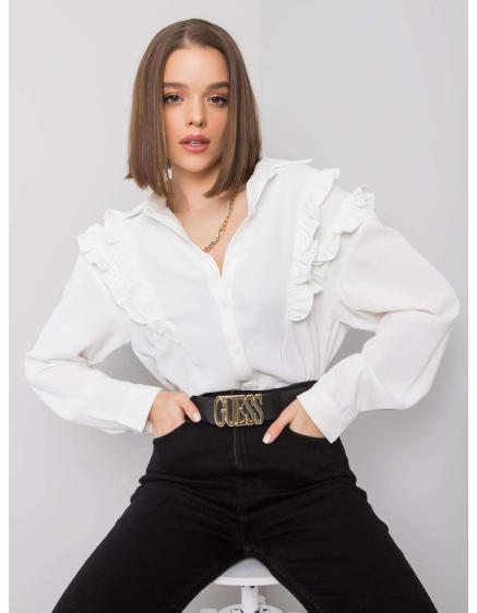 Dámska košeľa s volánmi Layla OCH BELLA ecru