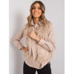 Dámska kožušinová vesta Moncalieri OCH BELLA beige