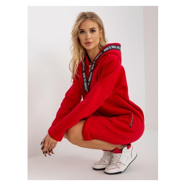 Dámska mikina oversize ELLA červená