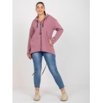 Dámska mikina rozopínacia plus size SAMMIE ružová