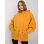 Dámska mikina s kapucňou MICHELE dark yellow