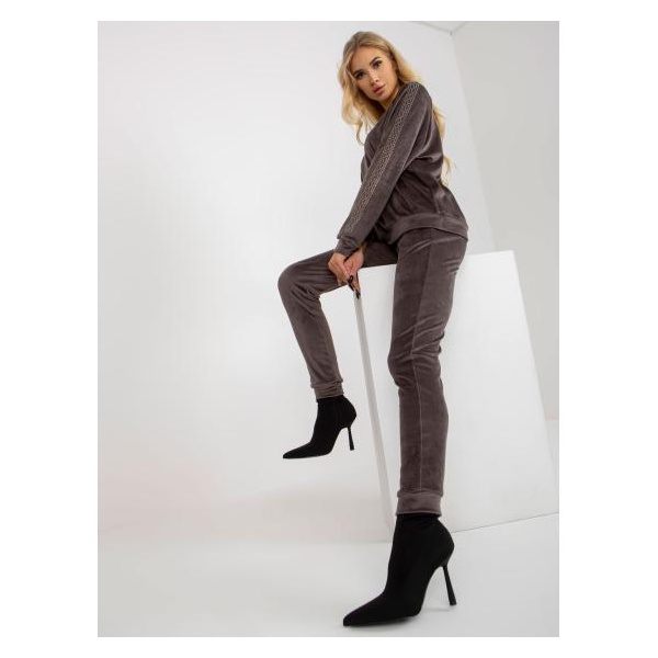 Dámska súprava s aplikáciou MONORE tmavo šedá