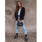 Dámska zateplená bunda s kapucňou KATHERINE čierna