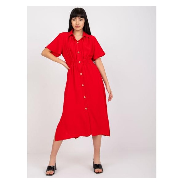 Dámske midi šaty RUE PARIS červené