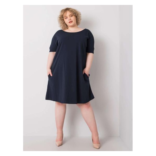 Dámske plus size šaty BELLAMY navy blue