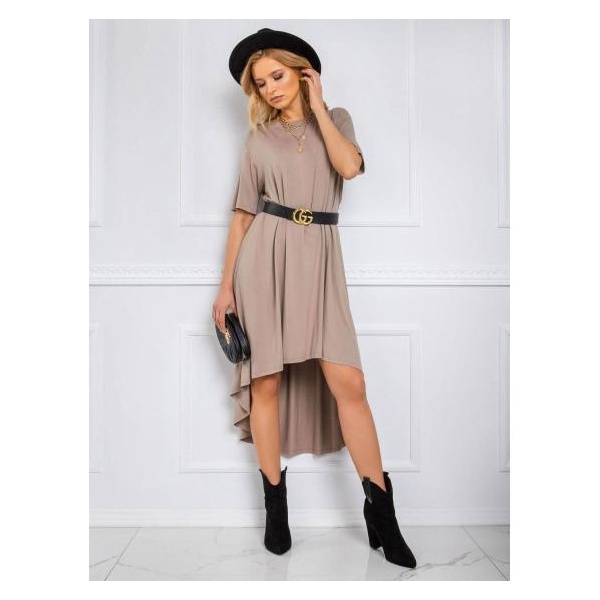 Dámske šaty Casandra RUE PARIS dark beige