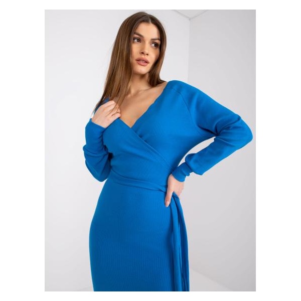 Dámske šaty Dolce s pruhovaným výstrihom RUE PARIS dark blue