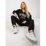 Dámske tepláky s potlačou oversize IVY čierne