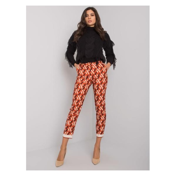 Dámske vzorované nohavice DORCHESTER dark orange