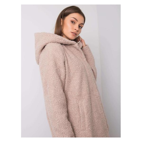 Dámsky kabát z bouclé BEVERLY beige