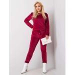 Dámsky plus size set JEANNE burgundy