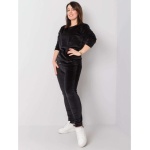 Dámsky velúrový plus size set JEANNE black