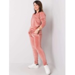 Dámsky velúrový plus size set JEANNE pink