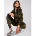 Dámsky velúrový set s mikinou ILARIA khaki