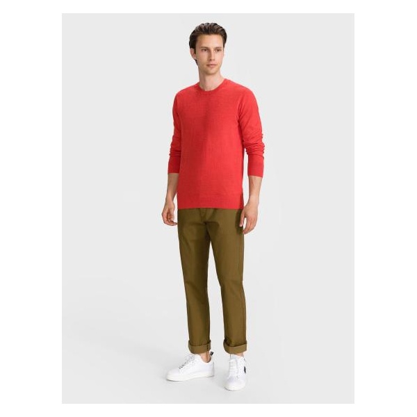 Nohavice essential khaki straight fit GapFlex