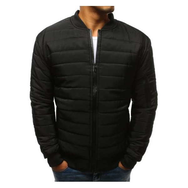 Pánska STYLE bunda prešívaná bomber jacket čierna