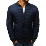Pánska STYLE bunda prešívaná bomber jacket tmavo modrá