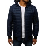 Pánska STYLE bunda prešívaná bomber jacket tmavo modrá
