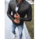 Pánska bunda koženková SANDER čierna