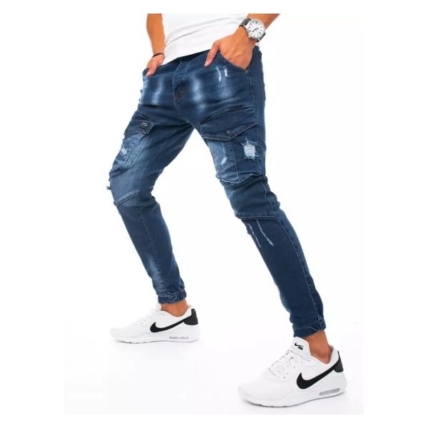 Pánske jogger nohavice tmavo modré FREE