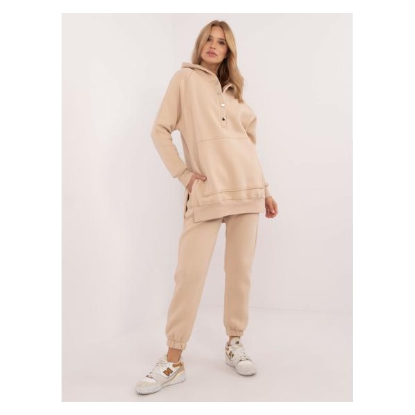 Béžová zateplená základná súprava s nohavicami