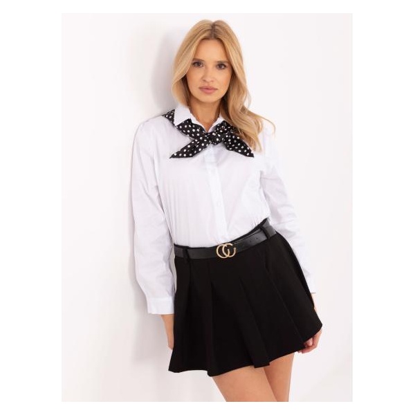 Biela klasická dámska košeľa s golierom