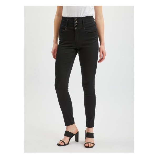 Čierne dámske nohavice skinny fit